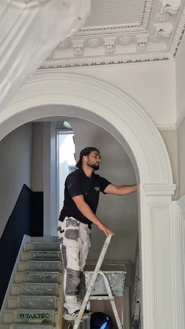 The perfect white, and perfect for this intricate woodwork 🤍

Bàn is soft, warm and just the right amount of crisp. Not stark, not bluey…just right.

We love it because it works everywhere. Modern, period, north or south facing. It’s timeless without trying to hard.

Samples available at www.farrellyandco.com 🎨

#farrellyandco #whitepaint #theperfectwhite #bàn #woodwork #premiumpaint #paintinganddecorating #interiorpaint #dublin #dublindesign #transformingspaces #paint #periodhome